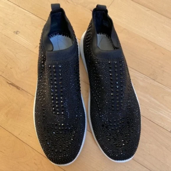 💕Lauren Lorraine "Carin" Crystal Sneaker Womens Size 9 slip on * missing insole - Picture 4 of 9